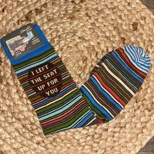 Blue Q socks I left the seat up for you mens size 7-12 shoes size